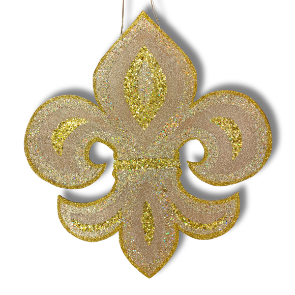 Gold Saints Fleur-de-lis Door Hanger
