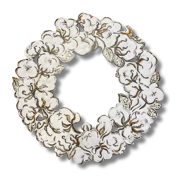 Cotton Blossoms Door Hanger