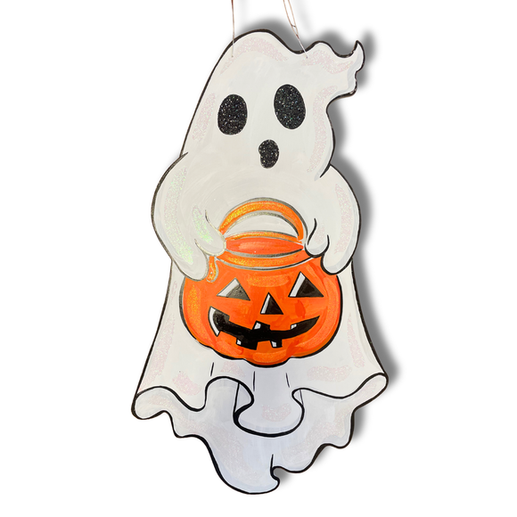 Trick-or-treat Ghost Door Hanger