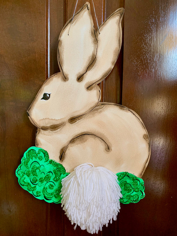 Bunny with Pom-Pom Door Hanger