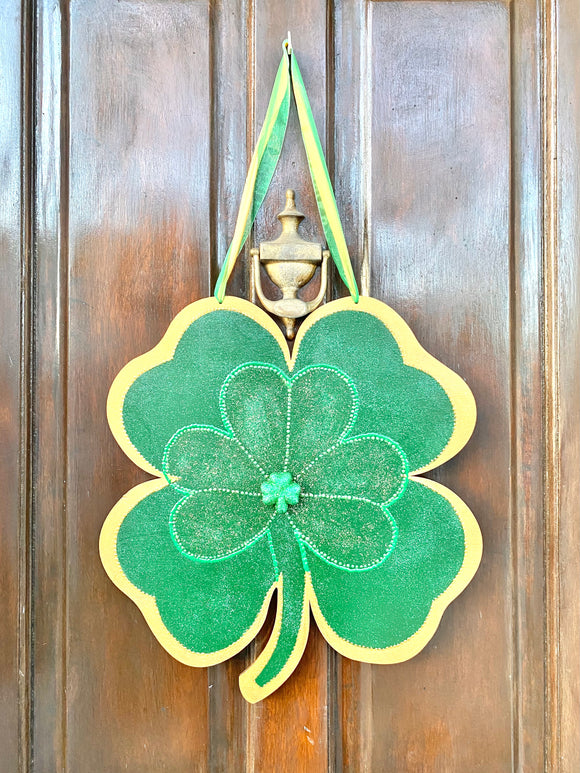Double Sided Four Leaf Clover Door Hanger